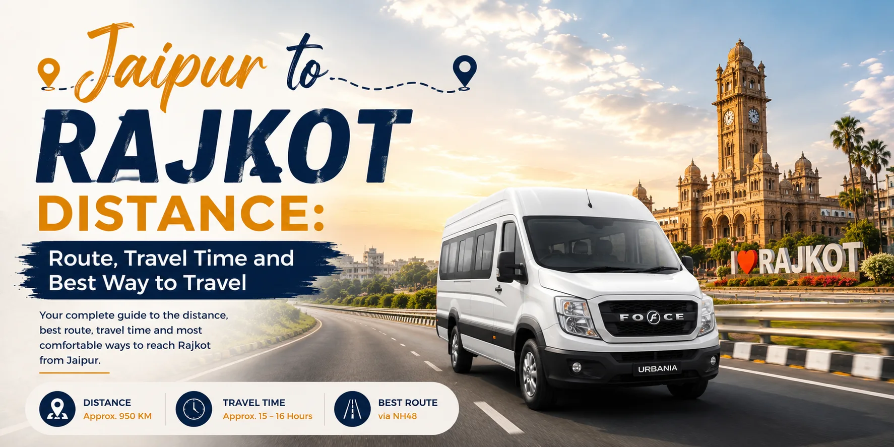 jaipur to rajkot distance
